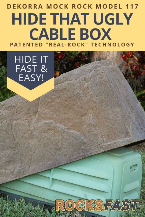 fake rock cover electrical box|rock covers for utility boxes.